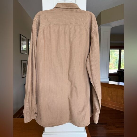 Carhartt Men’s Brown Striped XL Tall Shirt Button Front. - Picture 2 of 8